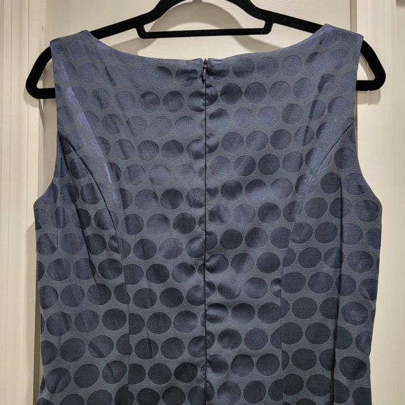 Connected Apparel Blue Polka Dot Sheath Dress - Picture 7 of 13